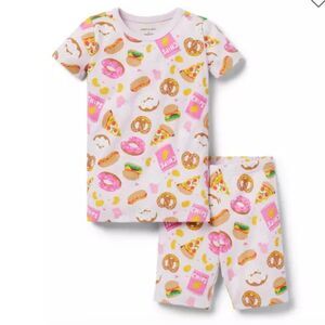Janie and Jack 100049406 Good Night Short Pajama set Snack Favorites  18-24 m
